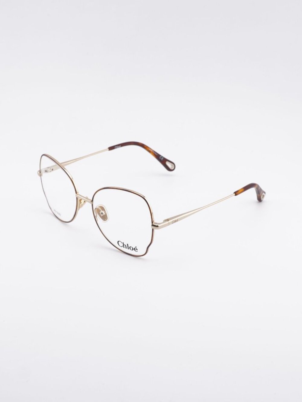 Chloe CH0098O 004 Eyeglasses Brown / Gold 50mm Butterfly Frame